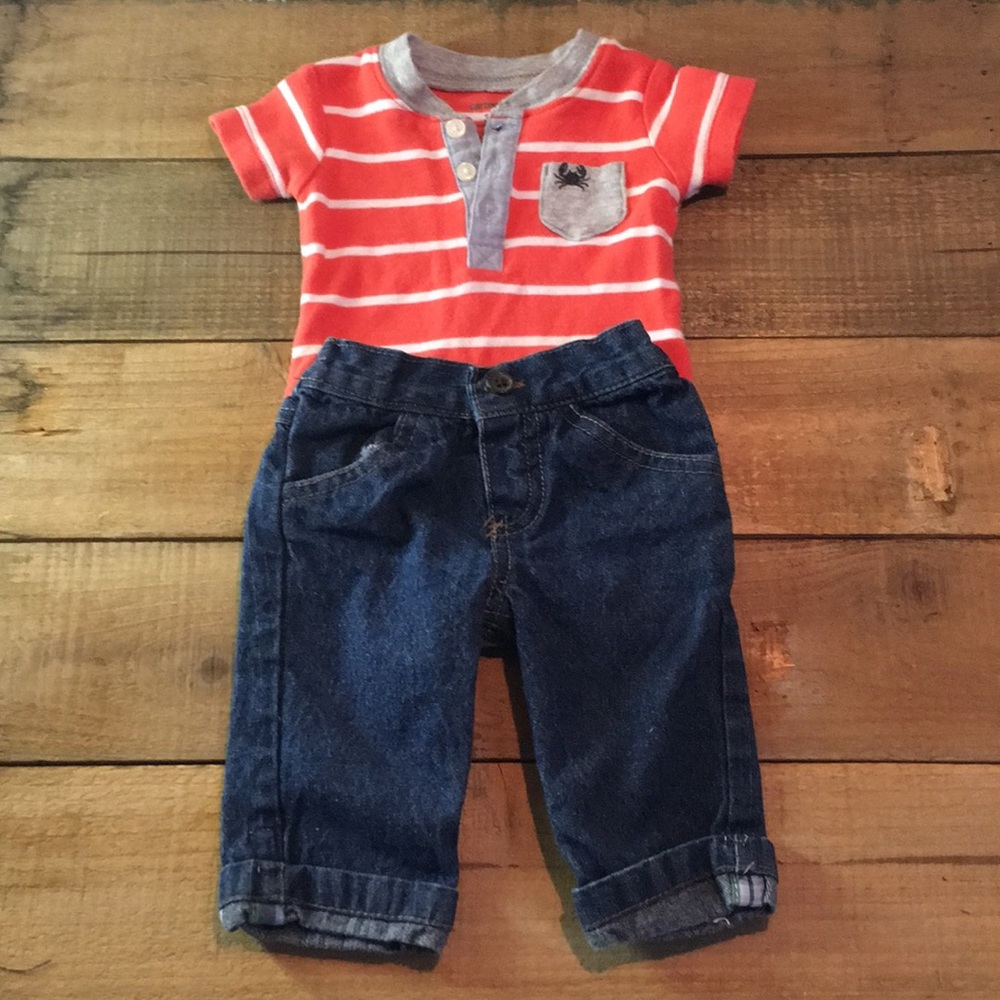 Carter’s baby bodysuit and pants